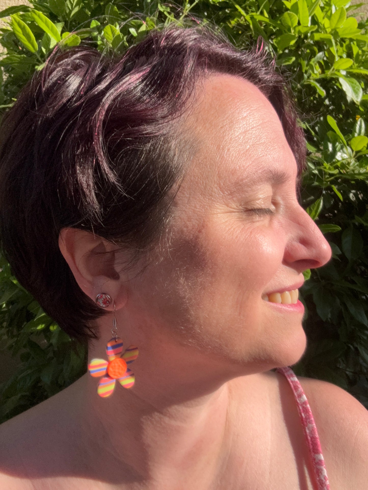 Léonie multicolore rayée