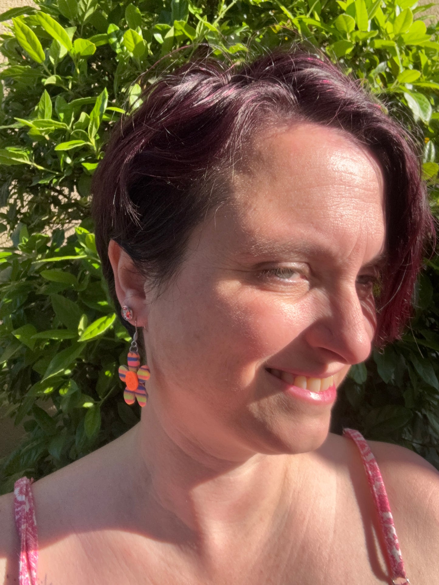Léonie multicolore rayée